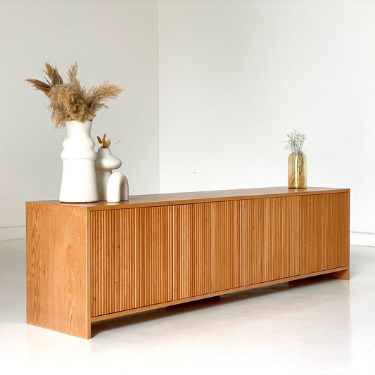 Fluted TV Unit